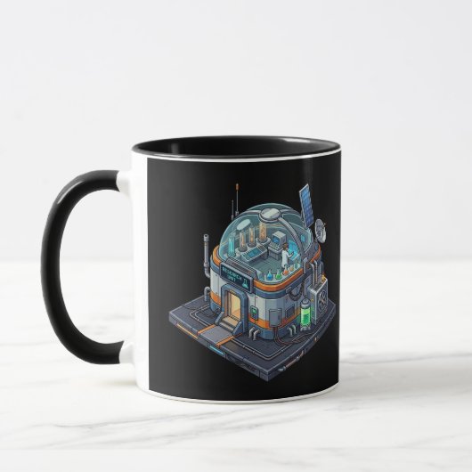 Sci-Fi Onderzoekslab Zwart Combo Mok (Links)