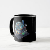 Sci-Fi Onderzoekslab Zwart Combo Mok (Voorkant links)