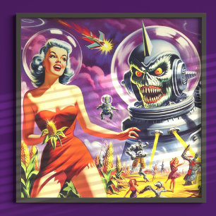  Sci-Fi Pin Up Poster