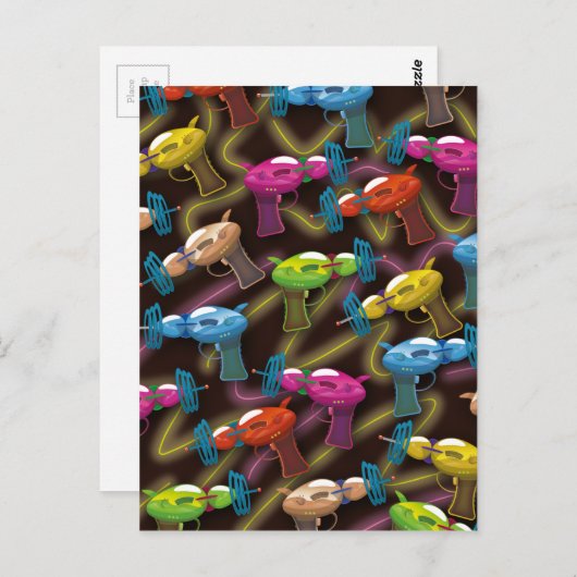 Sci Fi pistolen Briefkaart (Voorkant / Achterkant)