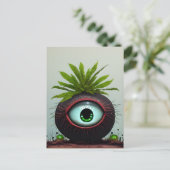 Sci-fi Plant met een oog Briefkaart (Staand voorkant)