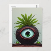 Sci-fi Plant met een oog Briefkaart (Voorkant / Achterkant)
