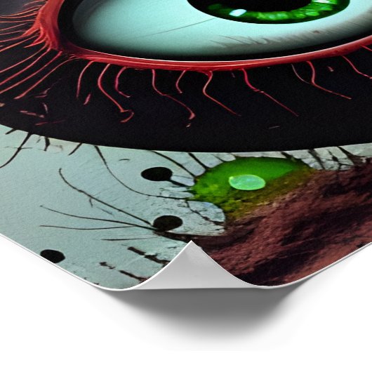 Sci-fi Plant met een oog Poster (Hoek)