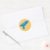 Sci-Fi Ray Pistool laserstraal Ronde Sticker (Envelop)