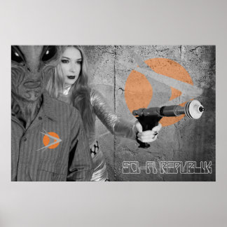 Sci-Fi Republik "Ray-Pistool en 33" Design Poster