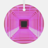 Sci-Fi Retro 3D: Pop Art Illustratie Glas Ornament (Voorkant)