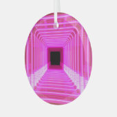 Sci-Fi Retro 3D: Pop Art Illustratie Glas Ornament (Voorkant links)