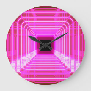 Sci-Fi Retro 3D: Pop Art Illustratie Grote Klok