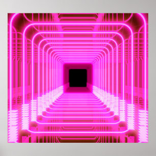 Sci-Fi Retro 3D: Pop Art Illustratie Poster