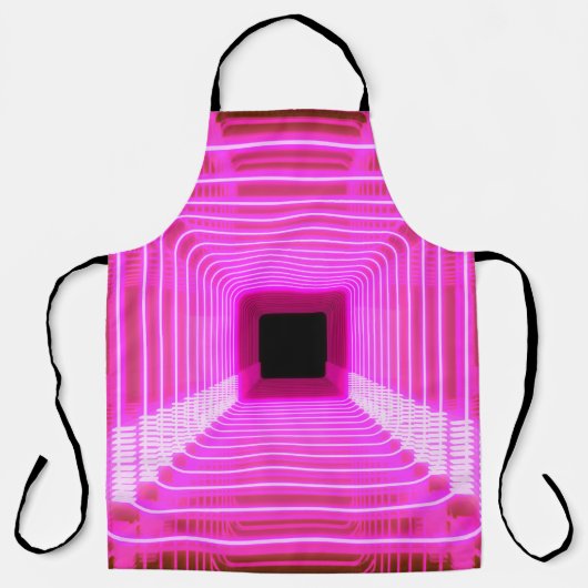 Sci-Fi Retro 3D: Pop Art Illustratie Schort (Voorkant)