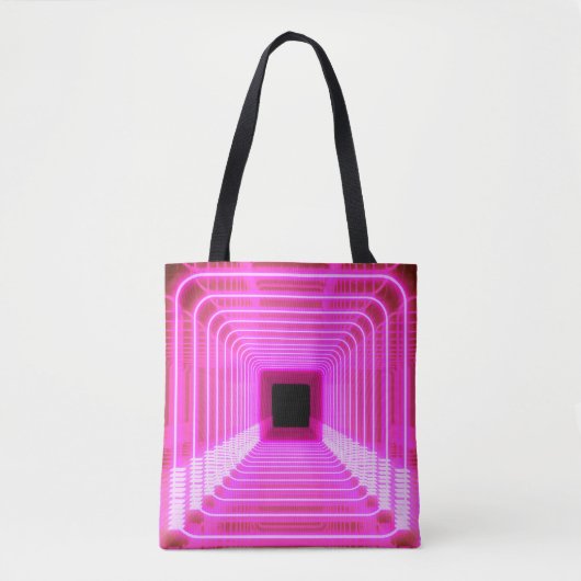 Sci-Fi Retro 3D: Pop Art Illustratie Tote Bag (Voorkant)