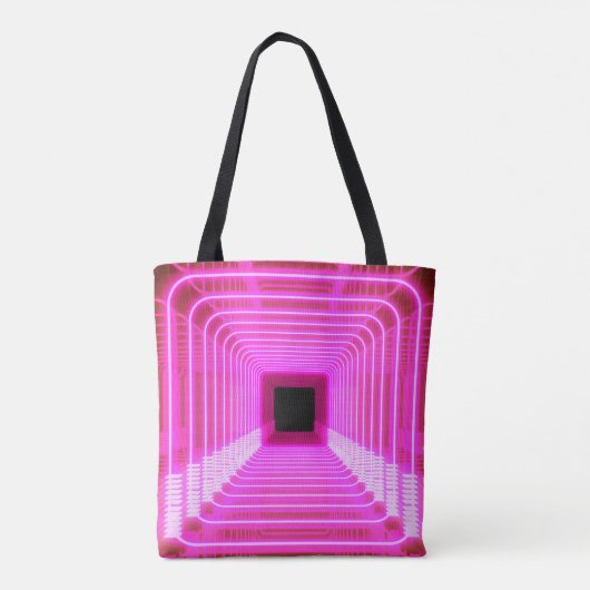 Sci-Fi Retro 3D: Pop Art Illustratie Tote Bag (Achterkant)