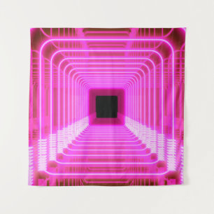 Sci-Fi Retro 3D: Pop Art Illustratie Wandkleed