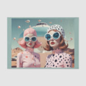 Sci-fi Retrofuturistische mode vrouwen paar (2) Tissuepapier (Voorkant)