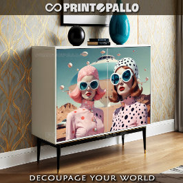 Sci-fi Retrofuturistische mode vrouwen paar (2) Tissuepapier