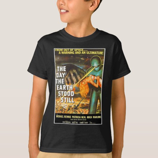 Sci Fi Robot Halloween Earth Invasion Science Fict T-shirt (Voorkant)