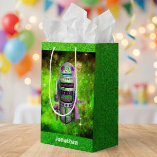 Sci Fi robotarrobot groene melkwegstelsel - aangep Medium Cadeauzakje