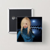 Sci-fi Scene Display Vierkante Button 5,1 Cm (Voorkant /achterkant)