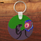 Sci-fi Seashell Creature Keychain (Achterkant)