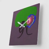 Sci-fi Seashell Creature Vierkante Klok (Hoek)