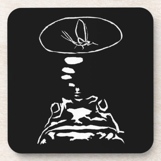 Sci-Fi smart animals "Hungry Frog Dreams" Bier Onderzetter (Voorkant)