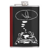 Sci-Fi smart animals "Hungry Frog Dreams" Heupfles (Voorkant)