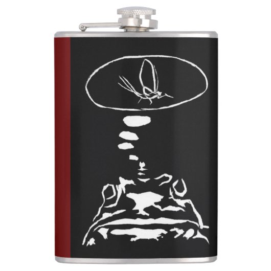 Sci-Fi smart animals "Hungry Frog Dreams" Heupfles (Voorkant)