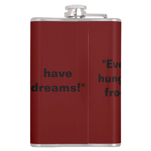 Sci-Fi smart animals "Hungry Frog Dreams" Heupfles (Achterkant)