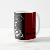 Sci-Fi smart animals "Hungry Frog Dreams" Koffiemok (Voorkant rechts)