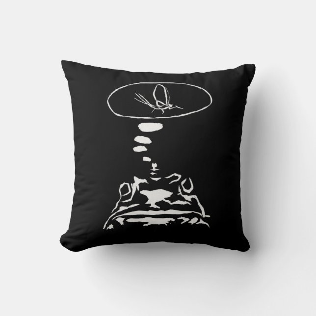 Sci-Fi smart animals "Hungry Frog Dreams" Kussen (Voorkant)