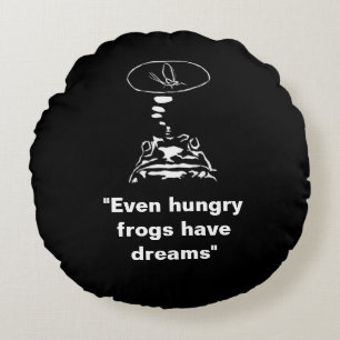 Sci-Fi smart animals "Hungry Frog Dreams" Rond Kussen