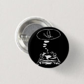 Sci-Fi smart animals "Hungry Frog Dreams" Ronde Button 3,2 Cm (Voorkant /achterkant)