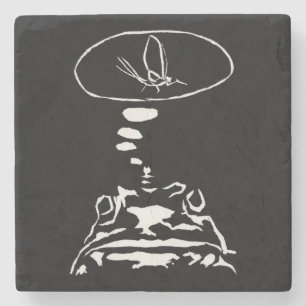 Sci-Fi smart animals "Hungry Frog Dreams" Stenen Onderzetter