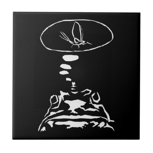 Sci-Fi smart animals "Hungry Frog Dreams" Tegeltje (Voorkant)