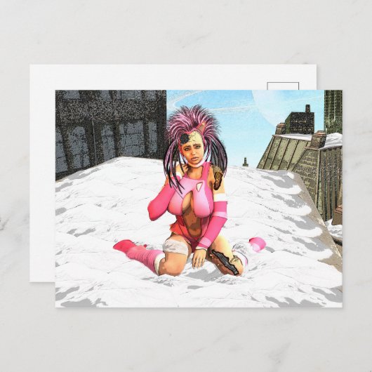 Sci Fi Snow Punk Briefkaart (Voorkant / Achterkant)