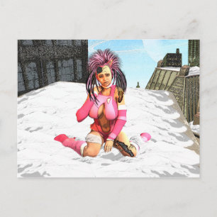 Sci Fi Snow Punk Briefkaart