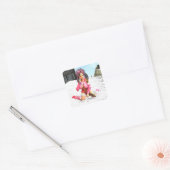 Sci Fi Snow Punk Vierkante Sticker (Envelop)