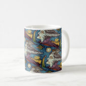 SCI FI SPACE HEKS & KOMEET KAT KLEURRIJKE HALLOWEE KOFFIEMOK (Voorkant rechts)