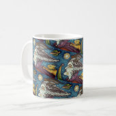 SCI FI SPACE HEKS & KOMEET KAT KLEURRIJKE HALLOWEE KOFFIEMOK (Voorkant links)