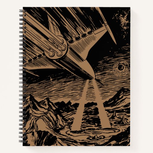  Sci-Fi Space Rocket Bullet Journal Notitieboek (Voorkant)