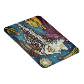 SCI FI SPACE WITCH & COMET CAT HUMORISTISCHE HALLO MAGNEET (Rechterzijde)