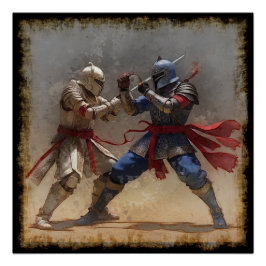 Sci Fi Sparring-tegenstanders Perfect Poster