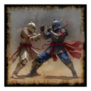 Sci Fi Sparring-tegenstanders Perfect Poster