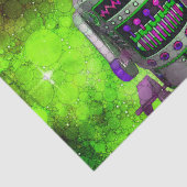 Sci Fi speelgoed Robot Green Galaxy Verjaardag Ret Tissuepapier (Detail)