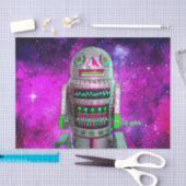 Sci Fi speelgoed Robot paarse Galaxy Verjaardag Re Tissuepapier (Craft)