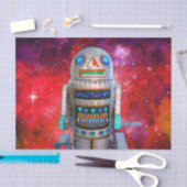 Sci Fi speelgoed Robot Red Galaxy Cool Retro Verja Tissuepapier (Craft)