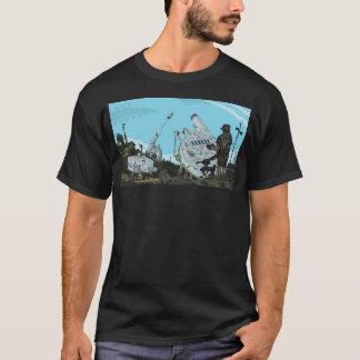 Sci Fi Spin lanceerde de ruimtehaven. T-shirt