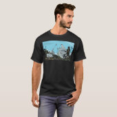 Sci Fi Spin lanceerde de ruimtehaven. T-shirt (Voorkant volledig)