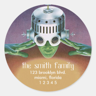 Sci-Fi Svengali Adres Label Stickers