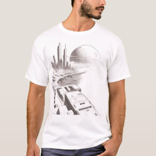 Sci-Fi T-shirt dat het universum doorkruist 01 D F